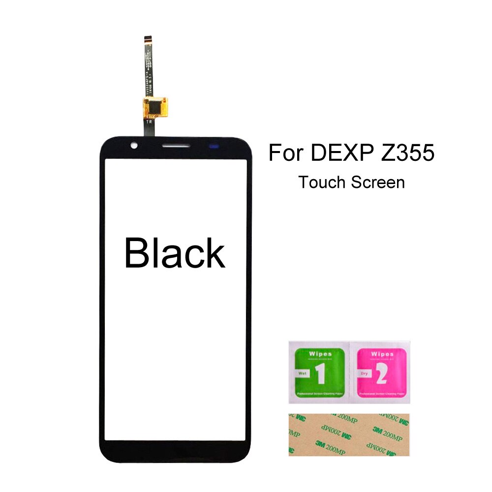 Touch Screen Panel Für DEXP BL150 BS650 Z355 Z455 Touchscreen Digitizer Glas Panel Sensor Front Glas Montage Teile: Z355 Black