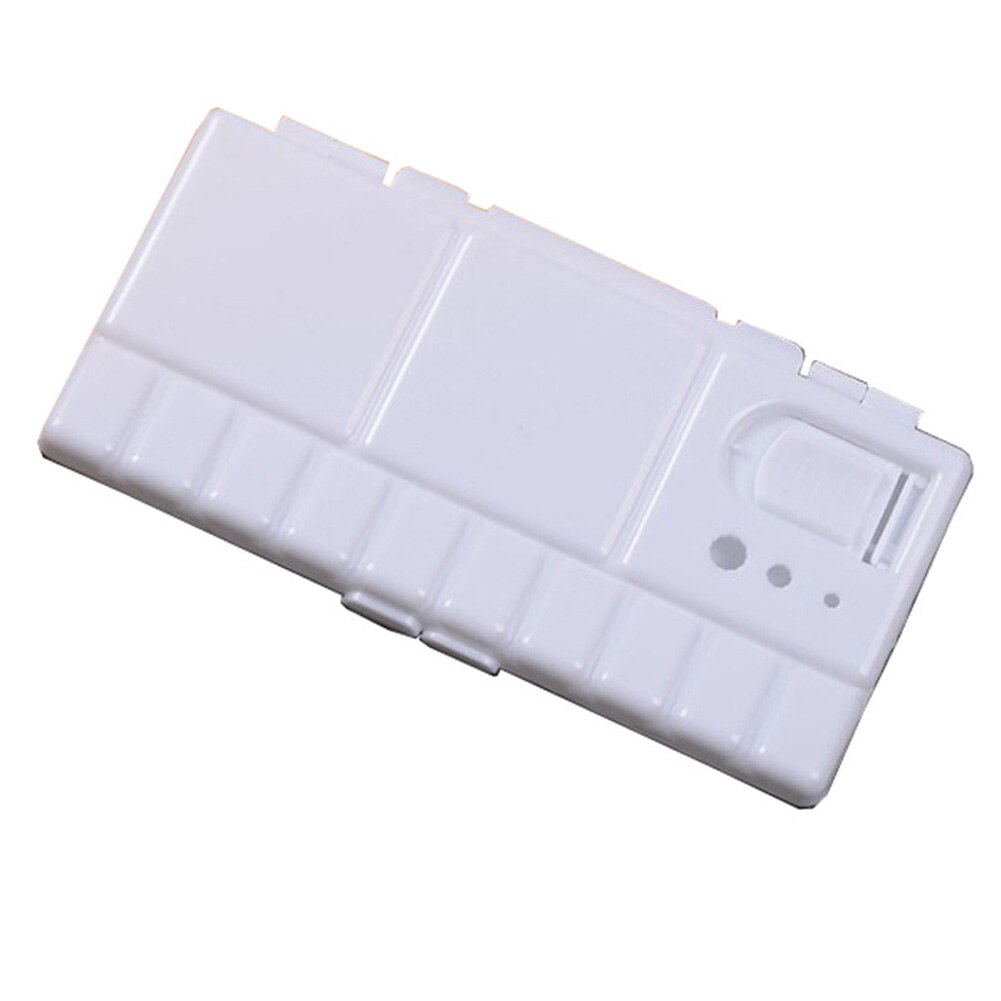 Large White Watercolor Paint Box Palette Flip Folding Drawing Tools PP Art Supplies Tray 25 Grids