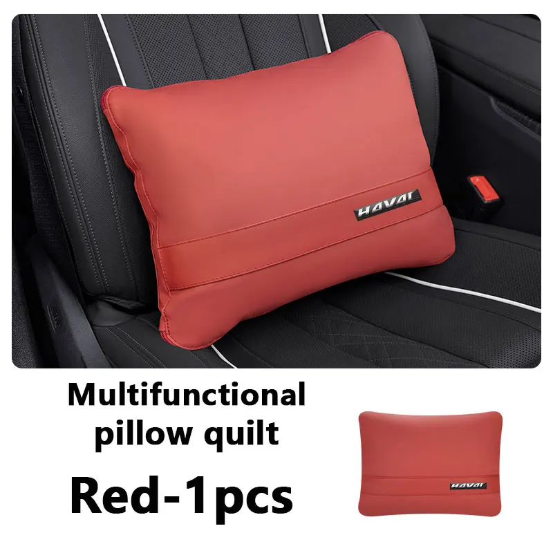 Manta multifuncional para coche, colcha, almohada, cojín de cintura, accesorios de decoración Interior, colcha de aire acondicionado para coche Haval: Rojo
