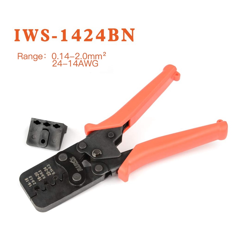 IWISS IWS-1424BN Crimping pliers Delphi Weather Pack Metri-Pack Connectors Crimp Terminals crimper tool 0.14-2.0mm²(24-14AWG)