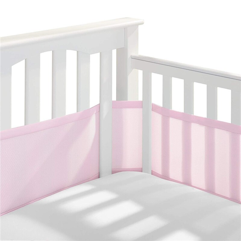 Baby krybbe kofanger åndbar mesh krybbe foring anti-kollision seng kofanger solid-back krybbe omkring pude barneseng beskytter værelse indretning: 3