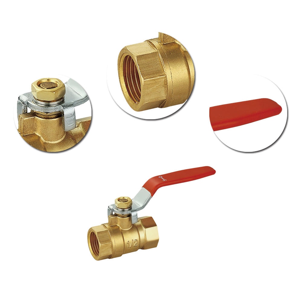 Copper Thread Internal Valve 1/2" Male Thread Ball Valve Tube Joint Connector Garden Bathroom Supplies