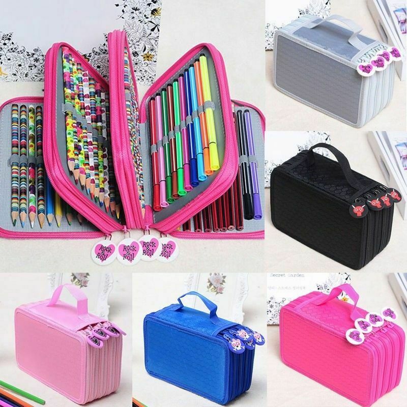 72 Slots Große Farbige Bleistift Fall Bleistift Halter Organizer Aquarell Oxford Stoff Bleistifte Tasche Box Schule Schreibwaren