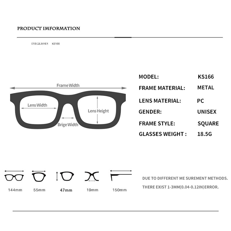 Anti-Blue Light Prescription Glasses Men Women Optical Glasses AE0780