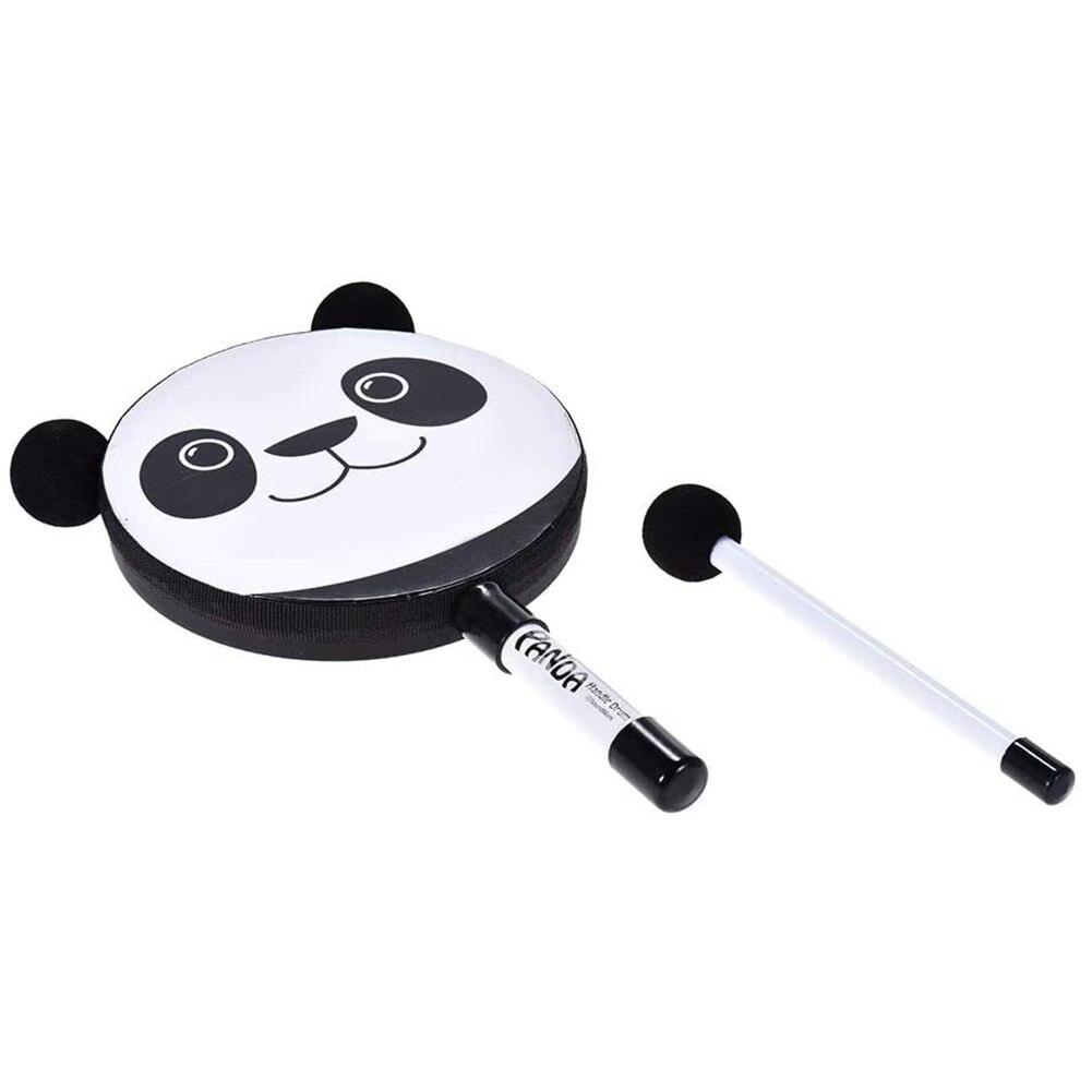 6inch Panda Shaped Hand Wood Handheld Instrument With Mallet Educational Toy For Babies Chilren Toy