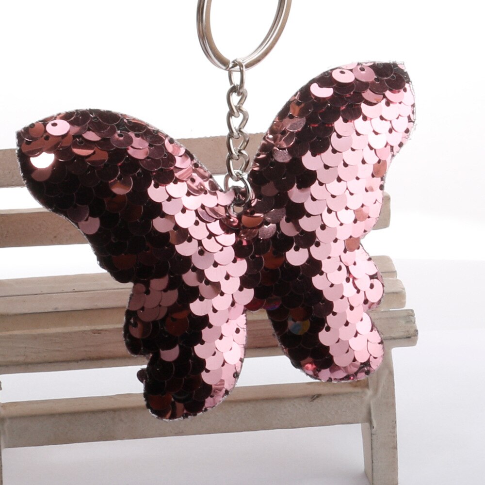 Glitter Pailletten Vlinder Sleutelhanger Hanger Valentijnsdag Gelukkige Verjaardag Bruiloft Gunsten Meisjes Vrouwen Ornamenten