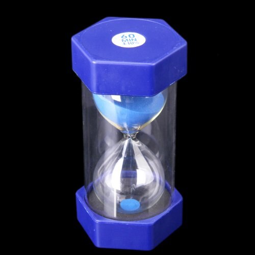 Hourglass Sand glass 60 Minutes security and fashionable - Blue