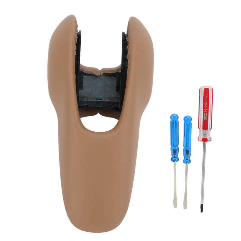 Autocollant pour pommeau de levier de vitesse, garniture en cuir, sensation de main confortable, pour accessoire d&#39;intérieur de voiture: Luxor Beige