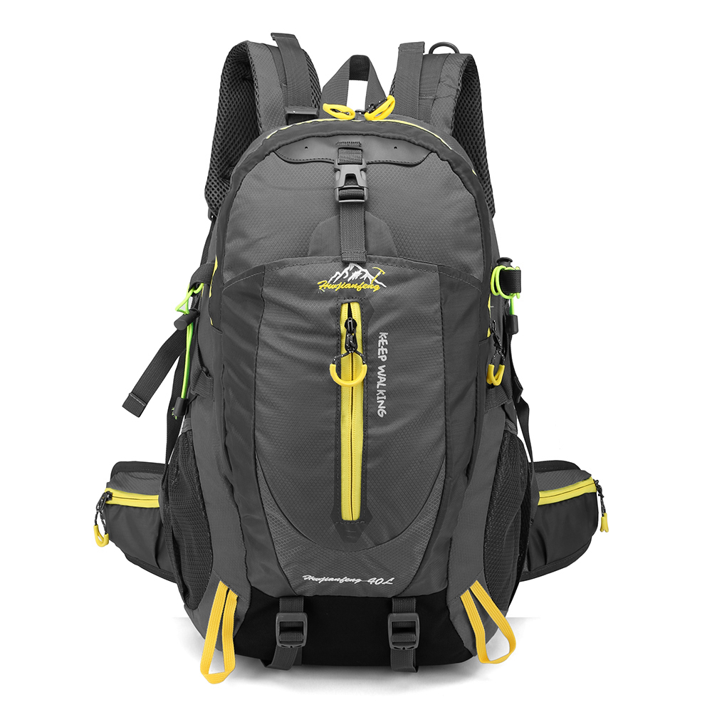 Mochila de viaje resistente al agua para hombre y mujer, bolsa de viaje para acampar, senderismo, portátil, mochila de día, Trekking, escalada, 40L: Azul cielo