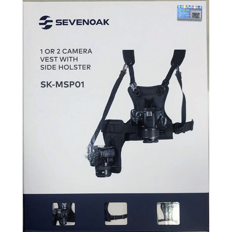 Micnova MQ-MSP01 caméra gilet DSLR poitrine de transport multifonctionnel rapide double côté étui sangle pour Canon Nikon Sony appareil photo