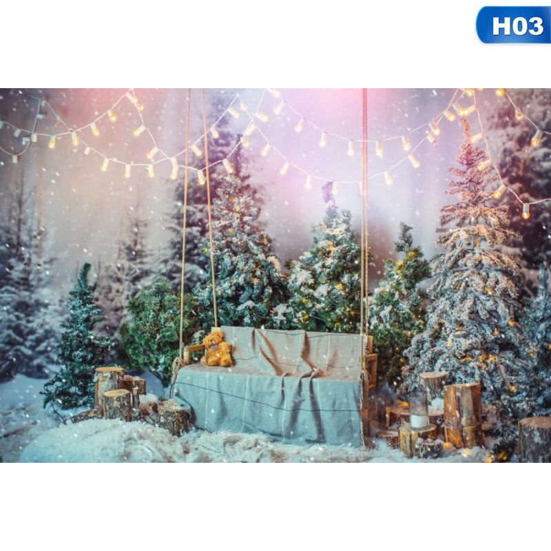 Fotografi baggrunde jul baggrund klud sner julemand hjem indretning fotostudio stof dekoration: H03