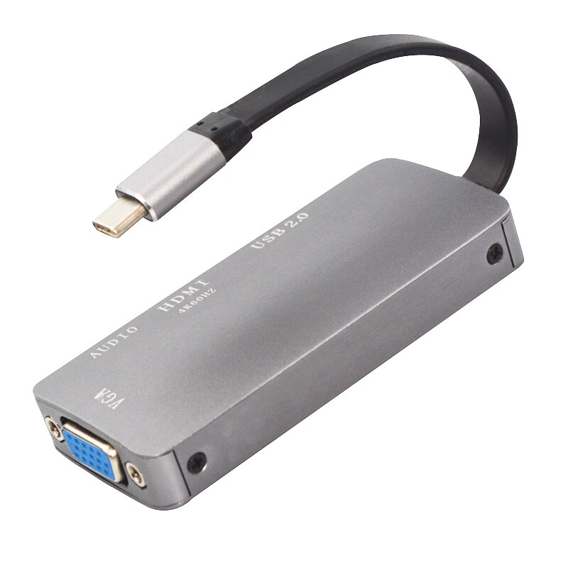 Usb C Type C To Hdmi Vga 3.5Mm o Adapter 3 In 1 Usb 3.1 Usb-C Converter Cable For Laptop Google