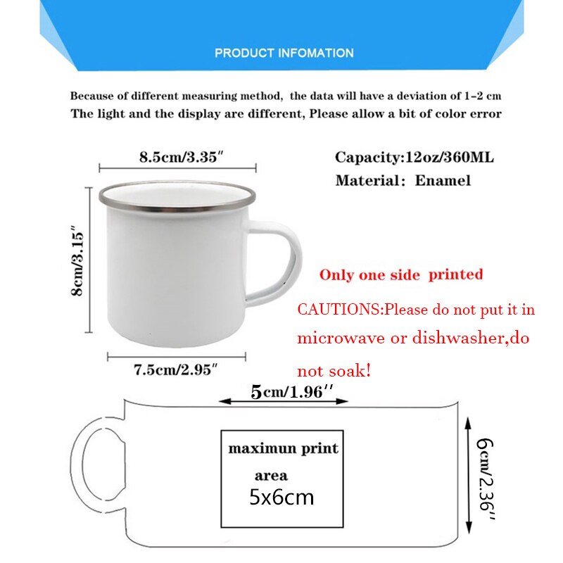 Merci atsem blomma tryck muggar kaffe te koppar drycker vatten mjölk kopp emalj mugg skolhandtag drinkware atsem