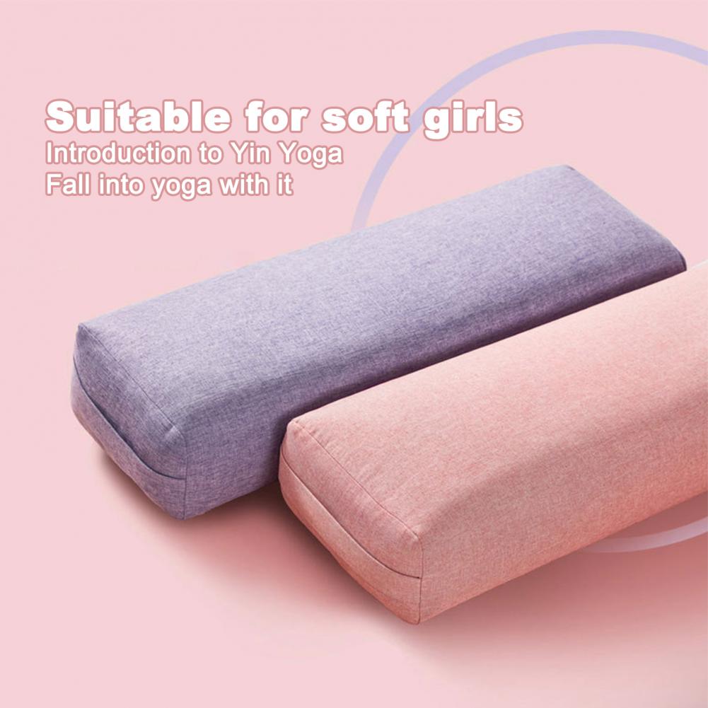 Yoga Bolster Polyester Yoga Bolster Pillow Comfortable to Wear Removable Cover Detachable Washable Yoga Support Bolster