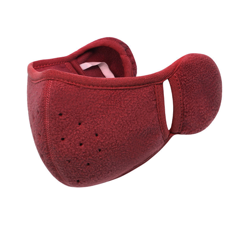 Vinter varm mask öronkåpor unisex andningsbara hål ansiktsskydd halsvärmare utomhus vindtät skidåkning cykling termisk mask öronvärmare: Blå