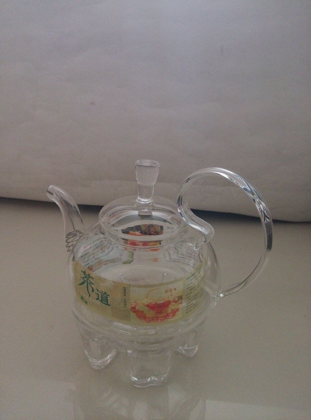 Calentador con forma de corazón de cristal, tetera de vidrio con Base de calor, trivetes, accesorios de té, diámetro de 11cm, JN 1009, 1 ud.