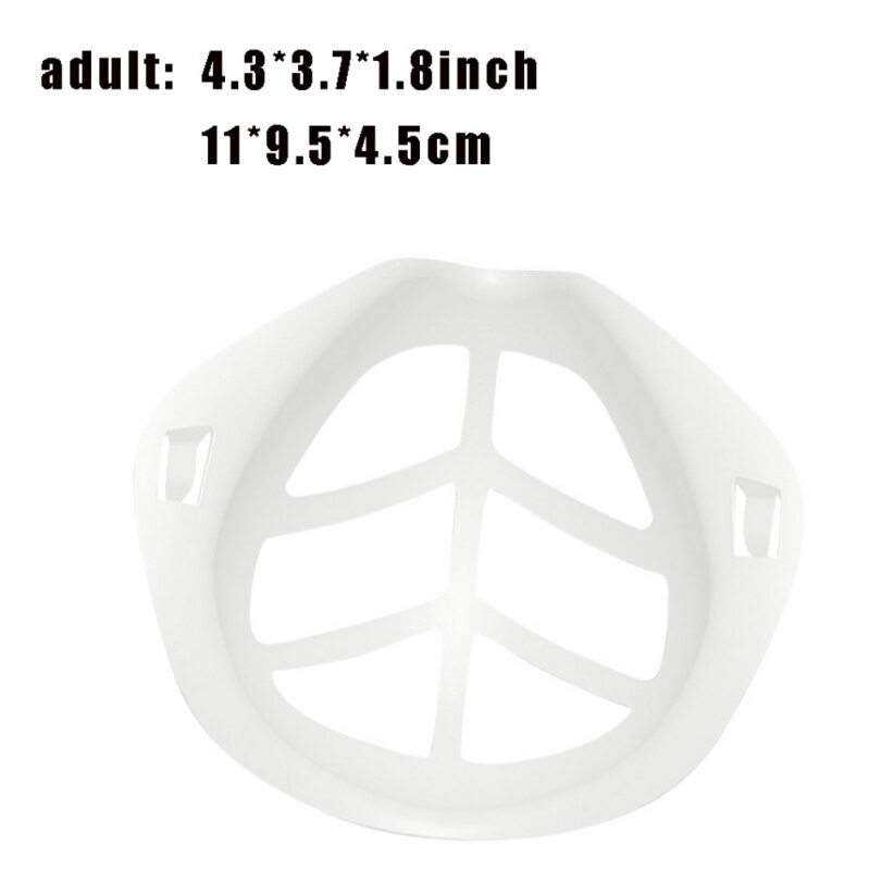 5Pcs Face Inner Support Frame Silicone Bracket More Space For Comfortable Breathing Washable Reusable: Adult White