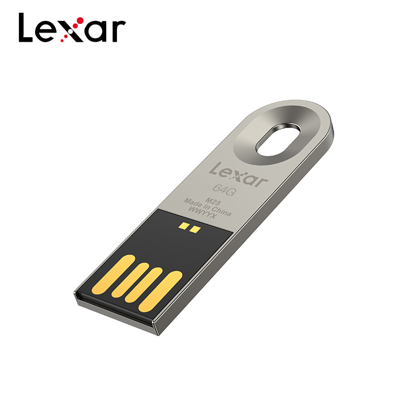 Original Lexar M25 USB 2.0 Flash Drive 32GB 64GB Pen Drive Flash Memory Stick Pendrive Disk for Computer