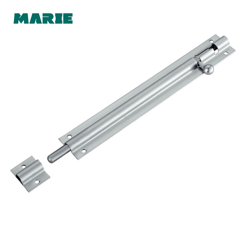 Stainless Steel Garage Door Gate Security Barrel Bolt Latch Padlock Hasp Silver