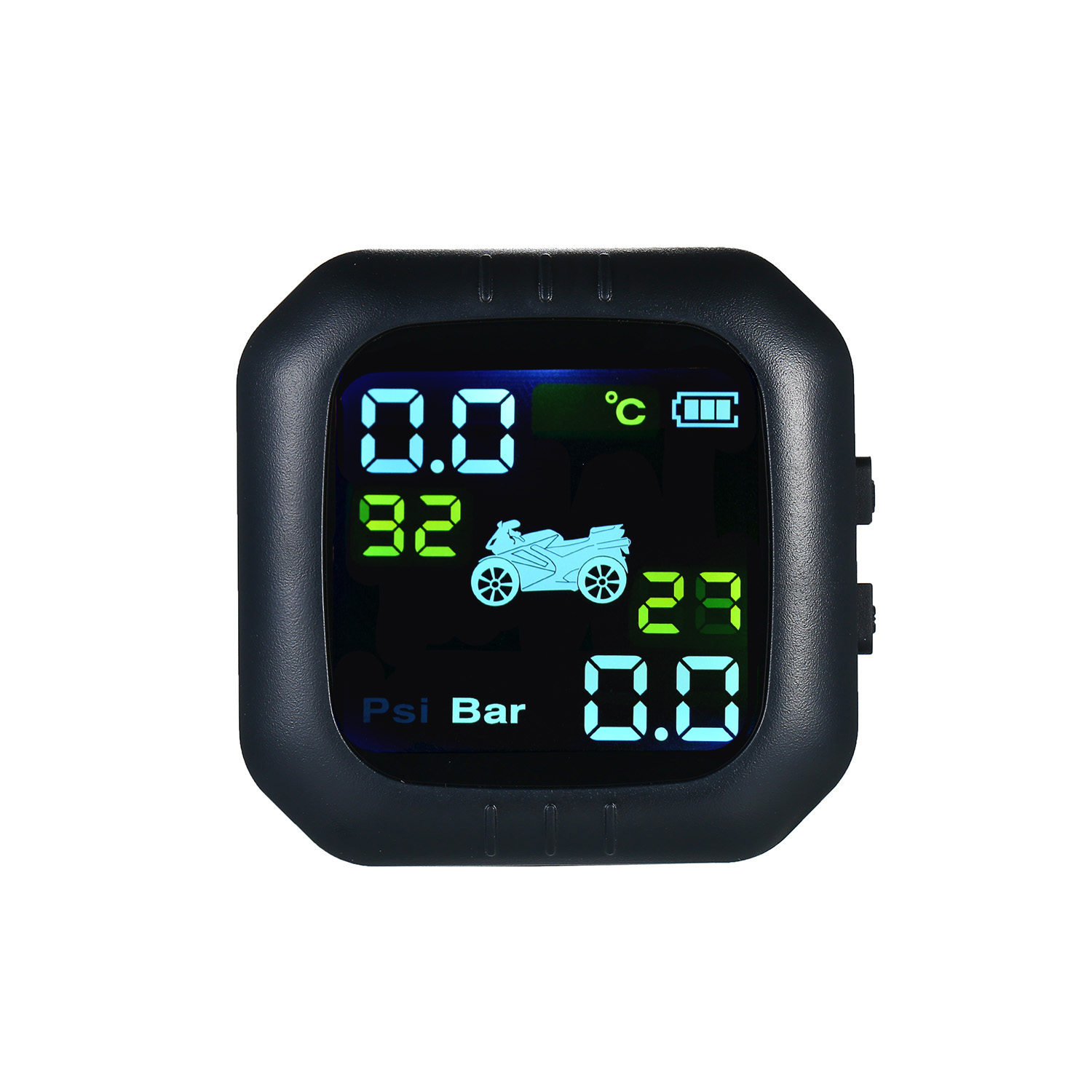Moto Sistema di Monitoraggio Della Pressione Dei Pneumatici TPMS Senza Fili auto Pneumatico Sistema di Allarme Impermeabile con 2 Sensori Esterni Moto