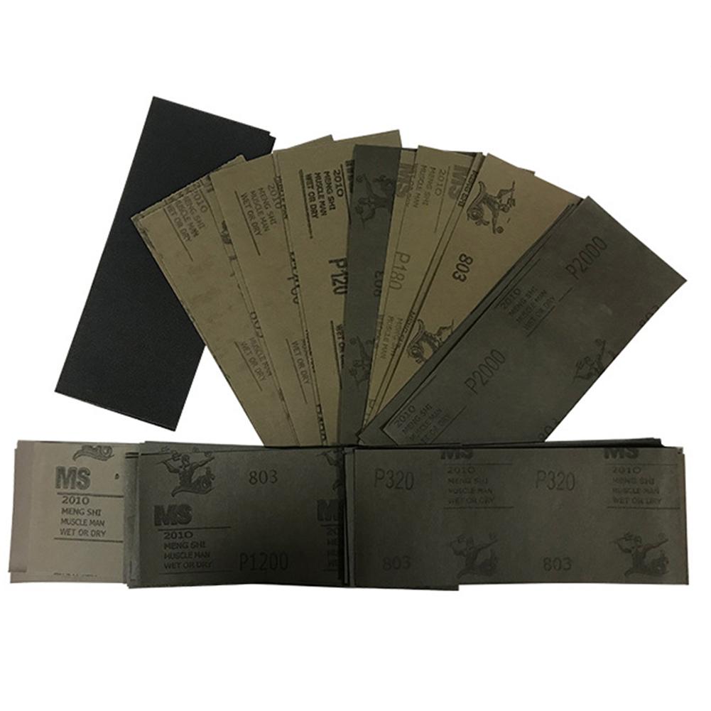 42Pcs Wet Dry Sandpaper Grit Sandpaper For Woodden Furniture Finishing Metal Sanding Automotive Polishing
