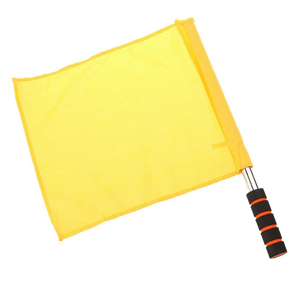 Fodbold dommer flag fair fodbold linjedommer sport spil udstyr: Gul