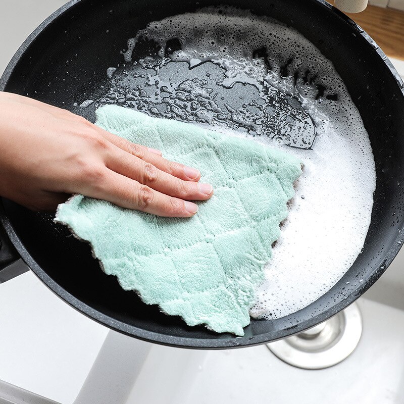 10 pçs super absorvente microfibra cozinha prato pano de alta eficiência utensílios de mesa de limpeza do agregado familiar toalha de cozinha ferramentas gadgets