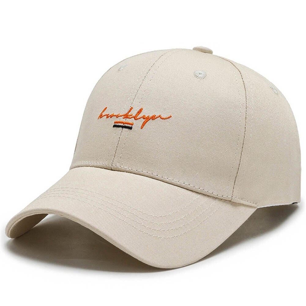 Fs lilla baseball cap til mænd kvinder sommer udendørs sports hat snapback hip hop brev broderi far hatte casquette: Beige baseballkasket