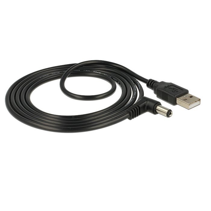 Cablecc 100cm USB 2,0 Typ A Stecker auf Rechts Abgewinkelt 90 Grad 5,5x2,1mm DC 5V Energie Stecker Fass Verbinder Aufladen Kabel