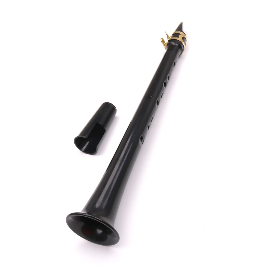 8 Holes C Tone Portable ABS Mini Sax Saxophone Pocket Plastic Saxophone Alto Saxofone Musical Woodwind Instruments: Black