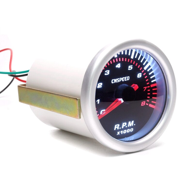 Car Tachometer Speedometer Car 12V Modified Tachometer 2 inch Display With 0-8 Speed Tachometer for Auto Vehicle Speedometer: Default Title