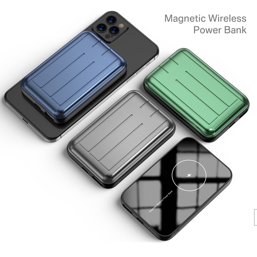 15W kabellos magnetisch Energie Bank für iPhone 12 Profi Max Mini QC 3,0 20W PD USB C Typ C Schnelle Ladung Extrenal Batterie Ladegerät