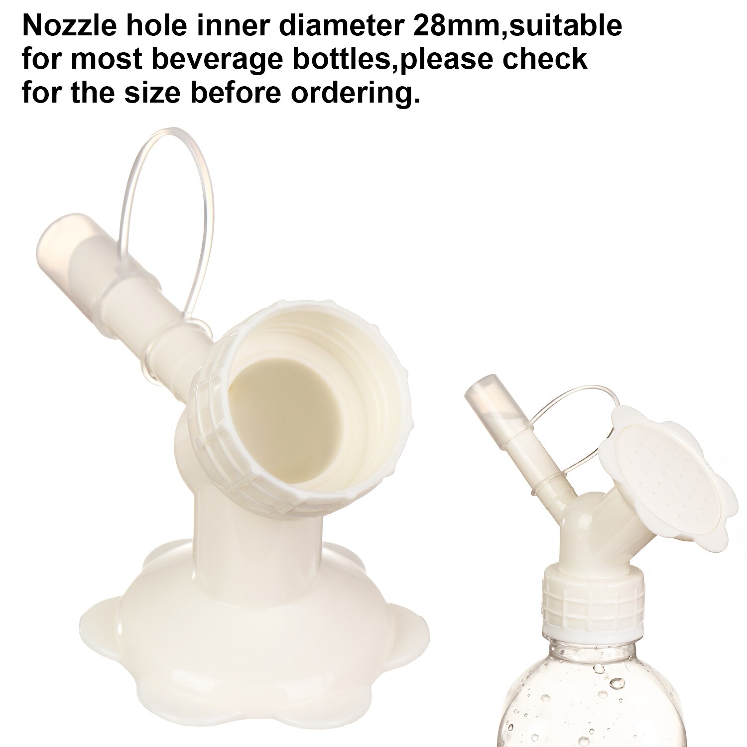 Mini Kunststoff Gießkanne Auslauf Flasche Kappe Dual Kopf Sprinkler Düse drinnen-Anlage Gießkanne Garten Sprinkler Werkzeug