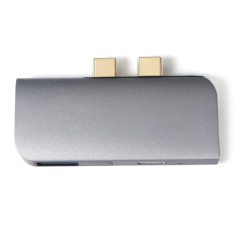 Disque dur SSD 5 en 1 usb 3.0 vers Thunderbolt 3 Hub, 2x Type C 4k Compatible HDMI PD Fast