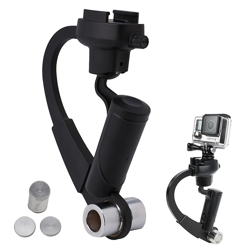 Mini håndholdt kamera stabilisator video steadicam gimbal til gopro 5/6 tilfældig farve