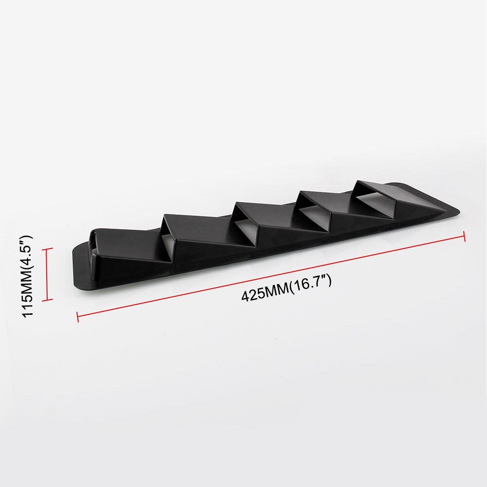 1 Paar Louvre Luchtinlaat Abs Auto Accessoires Auto Hood Vents Trim Set Motorkap Matte Zwart Universele Cooling Panel