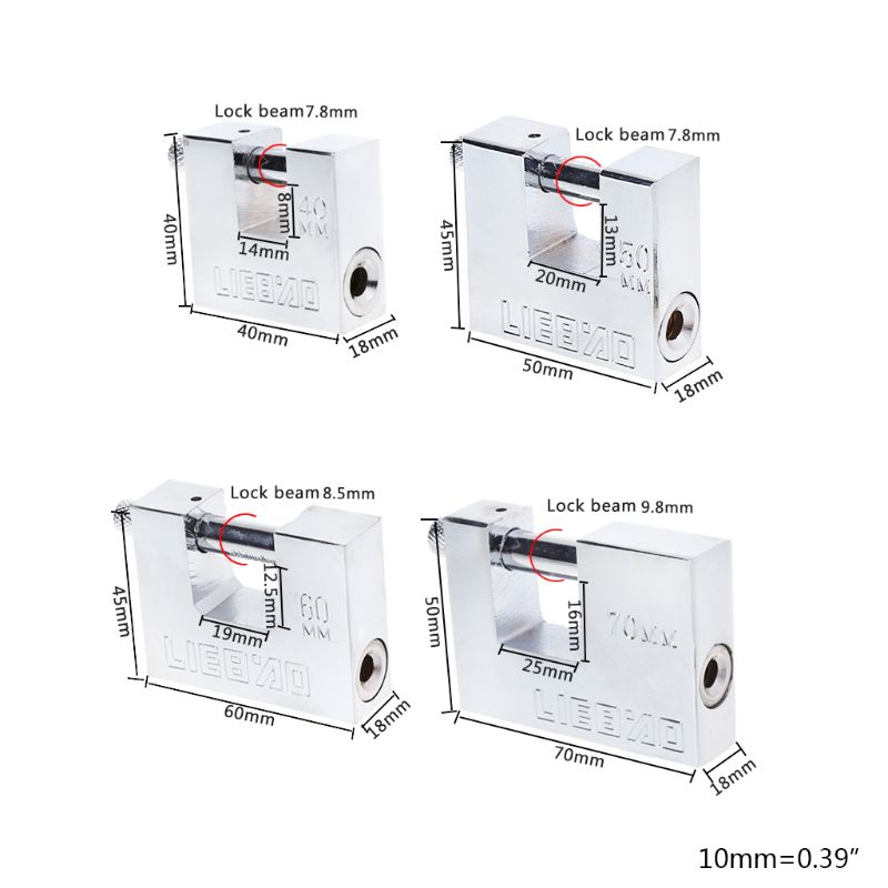 Top Security Container Garage Trailer Hangslot Heavy Duty Met 3 Sleutels