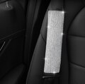 Bling Steentjes Kristal Auto Stuurhoes Lederen Stuurwiel Covers Auto Accessoires Case Auto Styling: Shoulder Padding