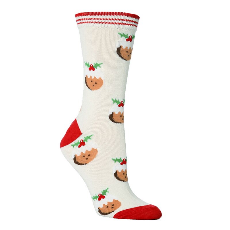 Julesokker santa claus børn unisex xmas sjove sokker til dame kvinder santa strømper: Lyserød