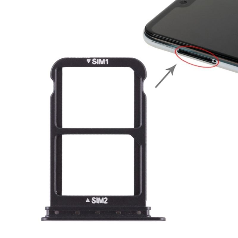 SIM Card Tray Double Slot Holder Container Carrier Adapter Replacement Metal for Huawei P20 Pro X6HA: Default Title