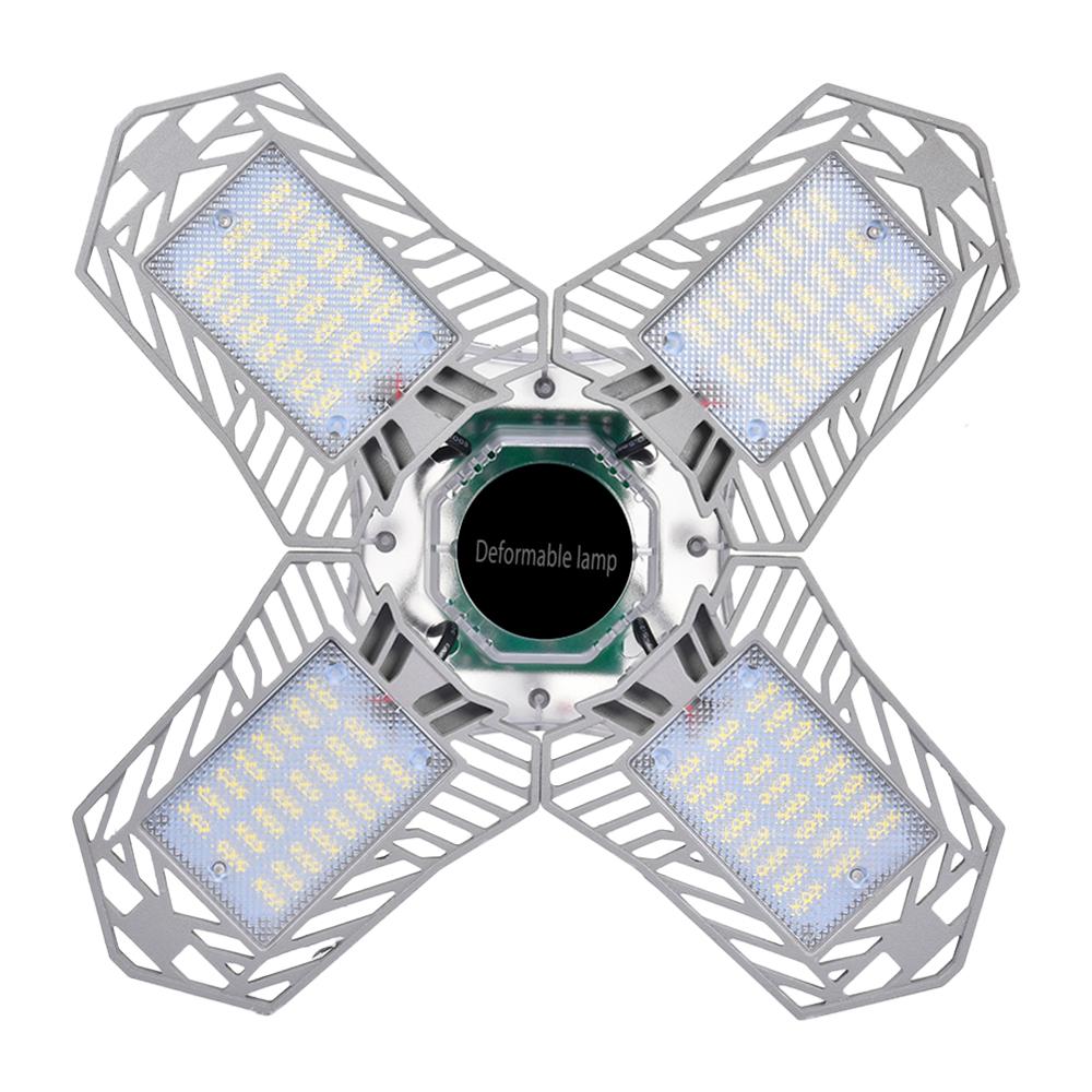 LED Garage Light Deformable Adjustable Garage Lamp High Bay Light For Workshop Parking Warehouse 150W 15000LM In Stock: Silver