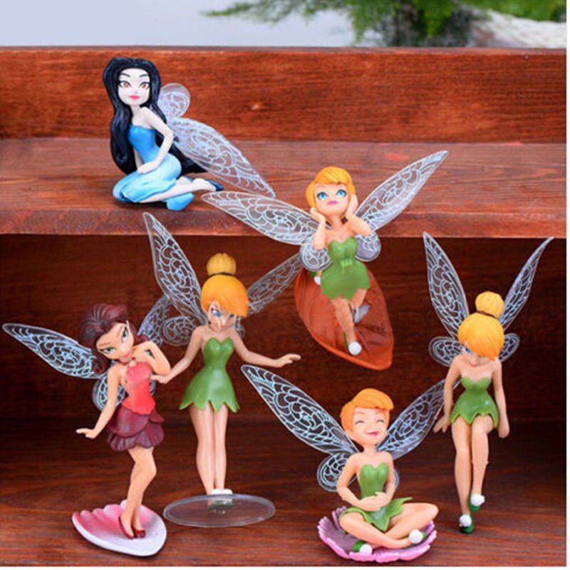 Garden Mile Incantato Set di Bambina Pixie Miniature Fairy Elf Figurine Fata Ornamenti Da Giardino Pixie Bosco Elfi Foresta Fate Albero Decorazione Giardino Casa