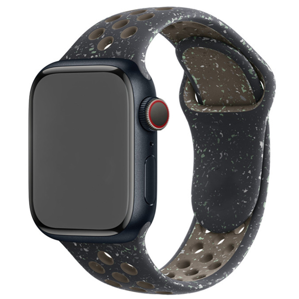 Pulseira de silicone original para apple watch 44mm 45mm 40mm 41mm 46 42mm, pulseira de borracha respirável iwatch series10 9 8 se 7 ultra 2 49mm