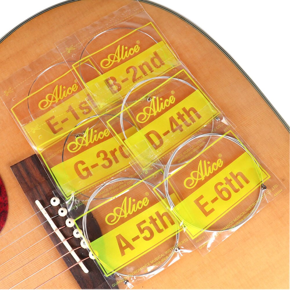 Alice Electric Guitar Strings Double Ball End Coated Steel Core Nickel Alloy Wound Stringing Fit for Headless Guitar Accessories