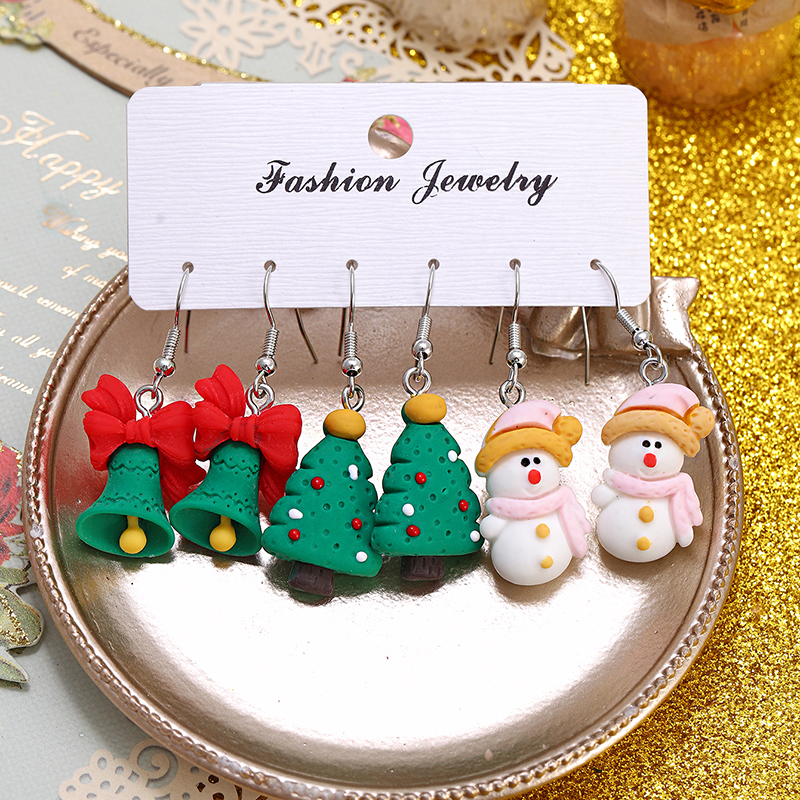 Boucles d'oreilles en forme d'animal et de dinosaure, 8 paires/ensemble, tendance, mignonnes, adaptées aux femmes, transparentes, ours, fleur, petites boucles d'oreilles, naissance amusante: 3 pairs EH3286