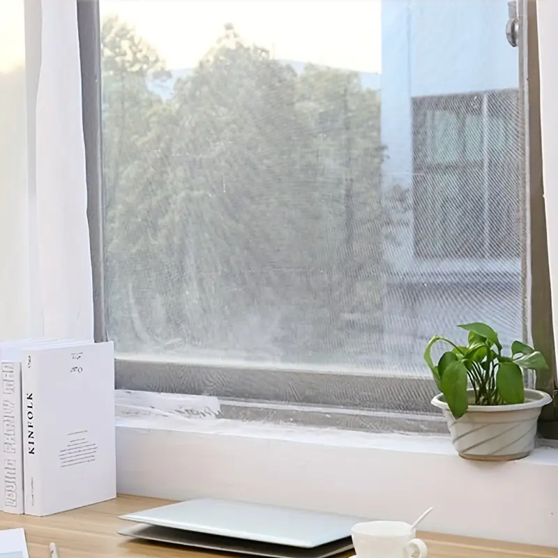Sommer Haushalt Moskitonetz Fenster abnehmbare unsichtbare einfache Bildschirm Gittergewebe Vorhang selbstklebende Magie Band schwarz und weiß Co