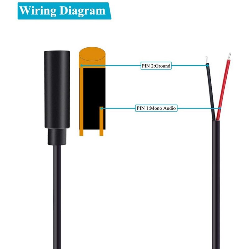 10 pezzi di ricambio da 3.5mm Jack femmina a filo nudo Open End TS 2 poli Mono 1/8inch 3.5mm Jack Plug connettore cavo Audio