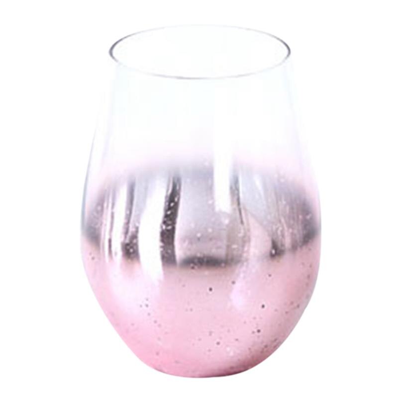 Water Glass Starry Glitter Tumbler Water Cup Wine Glass Drinking Glass Beer Coffee Drink Tea Mugs Transparent Drinkware: Pink