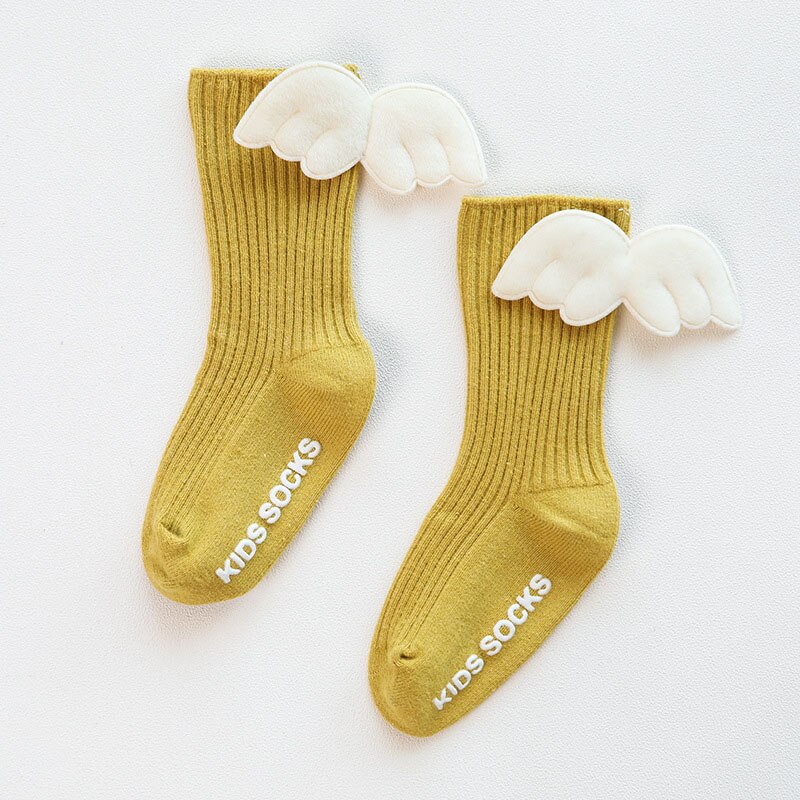 Nette Winkel Flügel Baby Mädchen Socken Winter warm nicht-Unterhose Baby Jungen Socken Weiche Strick Kleinkind Kleinkind Boden Socken