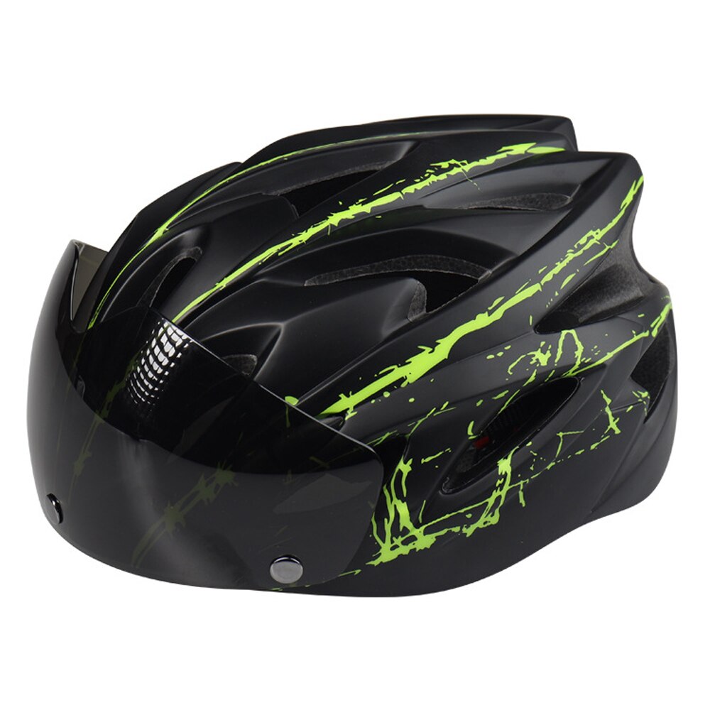 250g Fahrrad Helm Mit Brille Rennrad Fahrrad Sport Sicherheit Helm Reiten Männlichen Rennen in-Schimmel Zeitfahren Helm: E